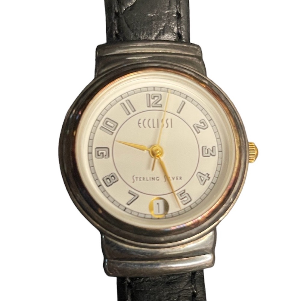 ❤️$6 THIS WEEKEND ONLY❤️ VINTAGE ECCLISSI STERLING SILVER WATCH